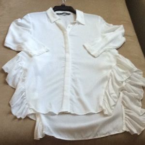 ZARA NWOT BLOUSE WITH RUFFLES